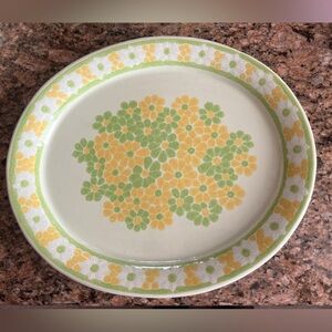 Franciscan Picnic Pattern earthenware large platter vtg 70s